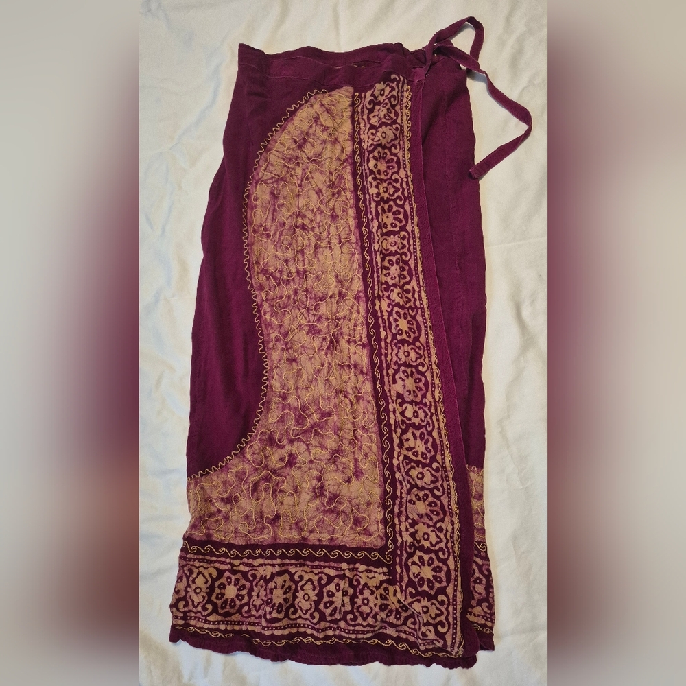 Vintage Hippie Wrap Skirt